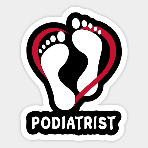 Podiatrist In The Heart Sticker by DexterFreeman